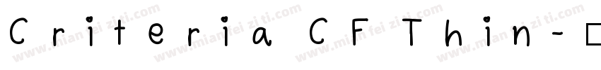 Criteria CF Thin字体转换